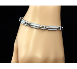 Bransoletka ze stali męska elementowa