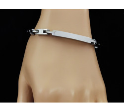 Bransoletka męska ze stali chirurgicznej elementowa