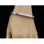 Bransoletka męska ze stali chirurgicznej elementowa