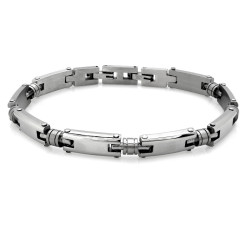 Stalowa bransoletka elementowa dla mężczyzny