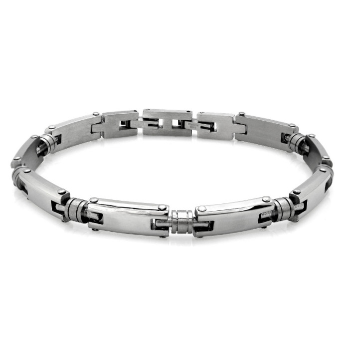 Stalowa bransoletka elementowa dla mężczyzny