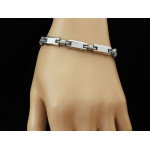 Stalowa bransoletka elementowa dla mężczyzny