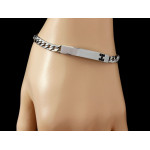 Bransoletka ze stali chirurgicznej z blaszką
