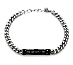 Bransoletka ze stali chirurgicznej z cyrkoniami