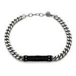 Bransoletka ze stali chirurgicznej z cyrkoniami