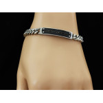 Bransoletka ze stali chirurgicznej z cyrkoniami