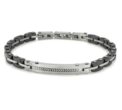 Bransoletka dla mężczyzny ze stali nierdzewnej z sztywnymi detalami trwała i modna