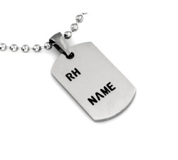 Stalowy naszyjnik z imiennikiem nieśmiertelnik