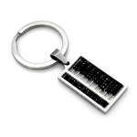 Elegancki stalowy brelok przywieszka z liczydłem i czarnymi koralikami