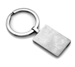 Brelok stalowy z blaszką w greckim wzorze solidny i trwały