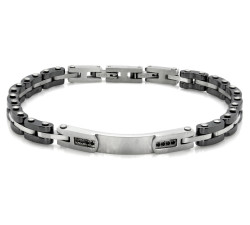 Stalowa bransoletka elementowa dla mężczyzn wykonana ze stali chirurgicznej
