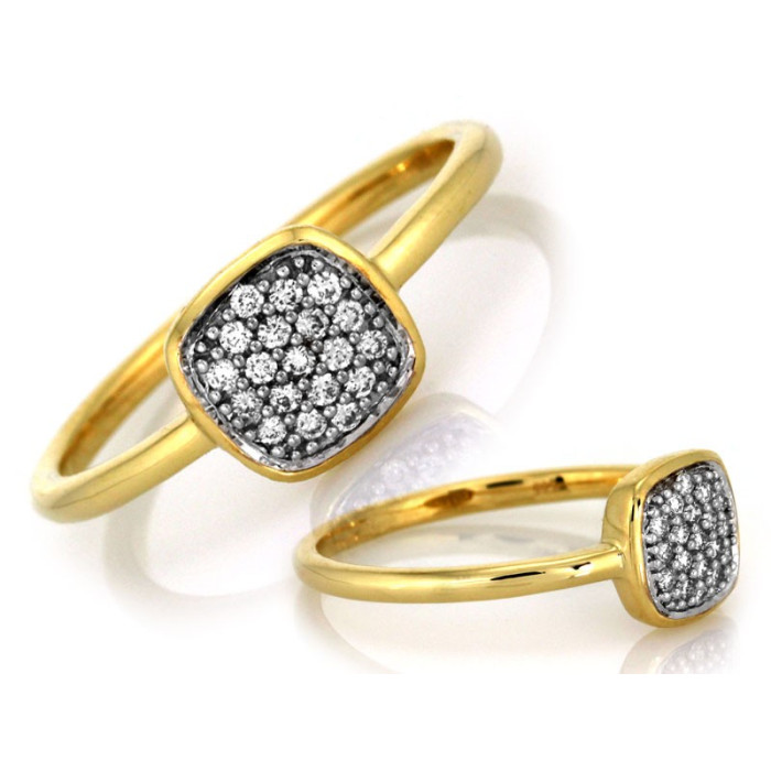 złoty pierścionek bez cyrkonii