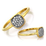 złoty pierścionek bez cyrkonii