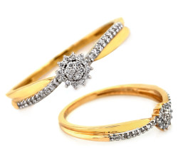 złoty pierścionek bez cyrkonii