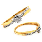 złoty pierścionek bez cyrkonii