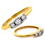 gładki złoty pierścionek