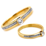 gładki złoty pierścionek