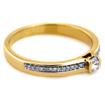 złoty pierścionek bez cyrkonii