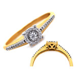 złoty pierścionek bez cyrkonii