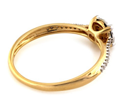 złoty pierścionek bez cyrkonii