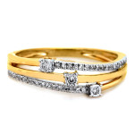 złoty pierścionek bez cyrkonii