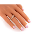 złoty pierścionek bez cyrkonii