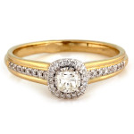 złoty pierścionek bez cyrkonii