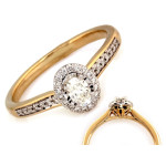 klasyczny złoty pierścionek