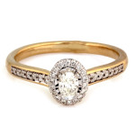 złoty pierścionek bez cyrkonii