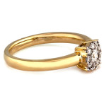 złoty pierścionek bez cyrkonii