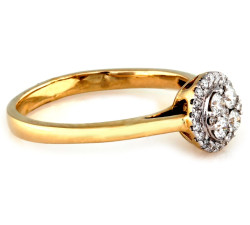 złoty pierścionek bez cyrkonii