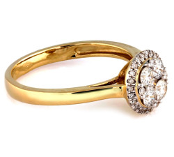 złoty pierścionek bez cyrkonii