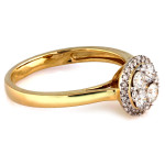 złoty pierścionek bez cyrkonii