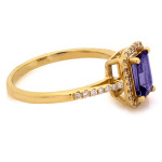 złoty pierścionek bez cyrkonii