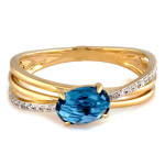 złoty pierścionek bez cyrkonii