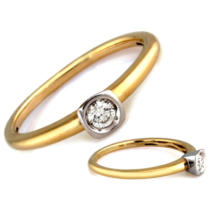 gładki złoty pierścionek