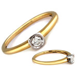 gładki złoty pierścionek