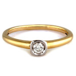 złoty pierścionek bez cyrkonii