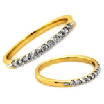 złoty pierścionek bez cyrkonii