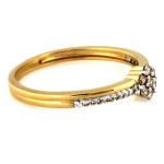 złoty pierścionek bez cyrkonii