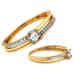 klasyczny złoty pierścionek