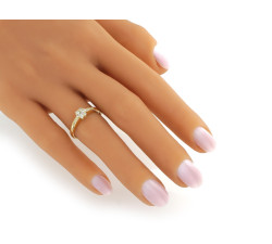 złoty pierścionek bez cyrkonii