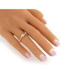 złoty pierścionek bez cyrkonii