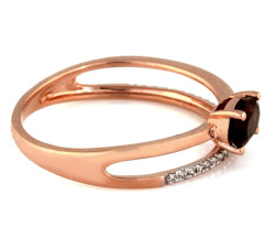 złoty pierścionek bez cyrkonii