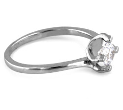 srebrny pierścionek bez kamieni 925