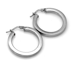 Srebrne kolczyki wiszące 925 gładkie koła angielskie  38mm na prezent