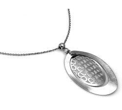 Wyjątkowy naszyjnik ze srebra 925 z dużym ażurowym owalem