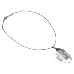 Wyjątkowy naszyjnik ze srebra 925 z dużym ażurowym owalem