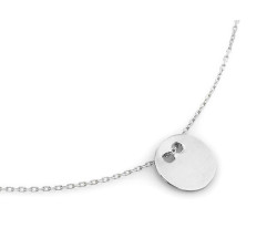 Naszyjnik celebryta ze srebra 925 z zawieszką w formie gładkiego kółka