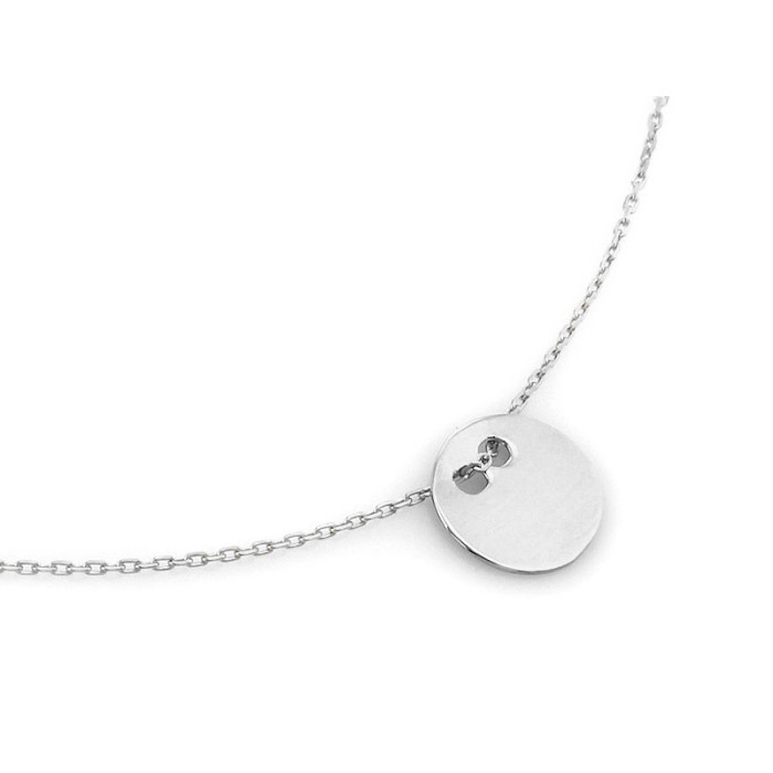 Naszyjnik celebryta ze srebra 925 z zawieszką w formie gładkiego kółka